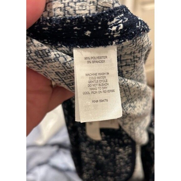 Kenar Women's Blue Geometric Print Patterned‎ Trouser Pants Size 6 - Picture 6 of 6